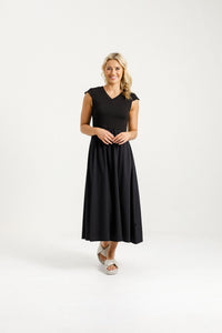 HOME LEE_GIANNA DRESS BLACK _ GIANNA DRESS BLACK _ Ebony Boutique NZ