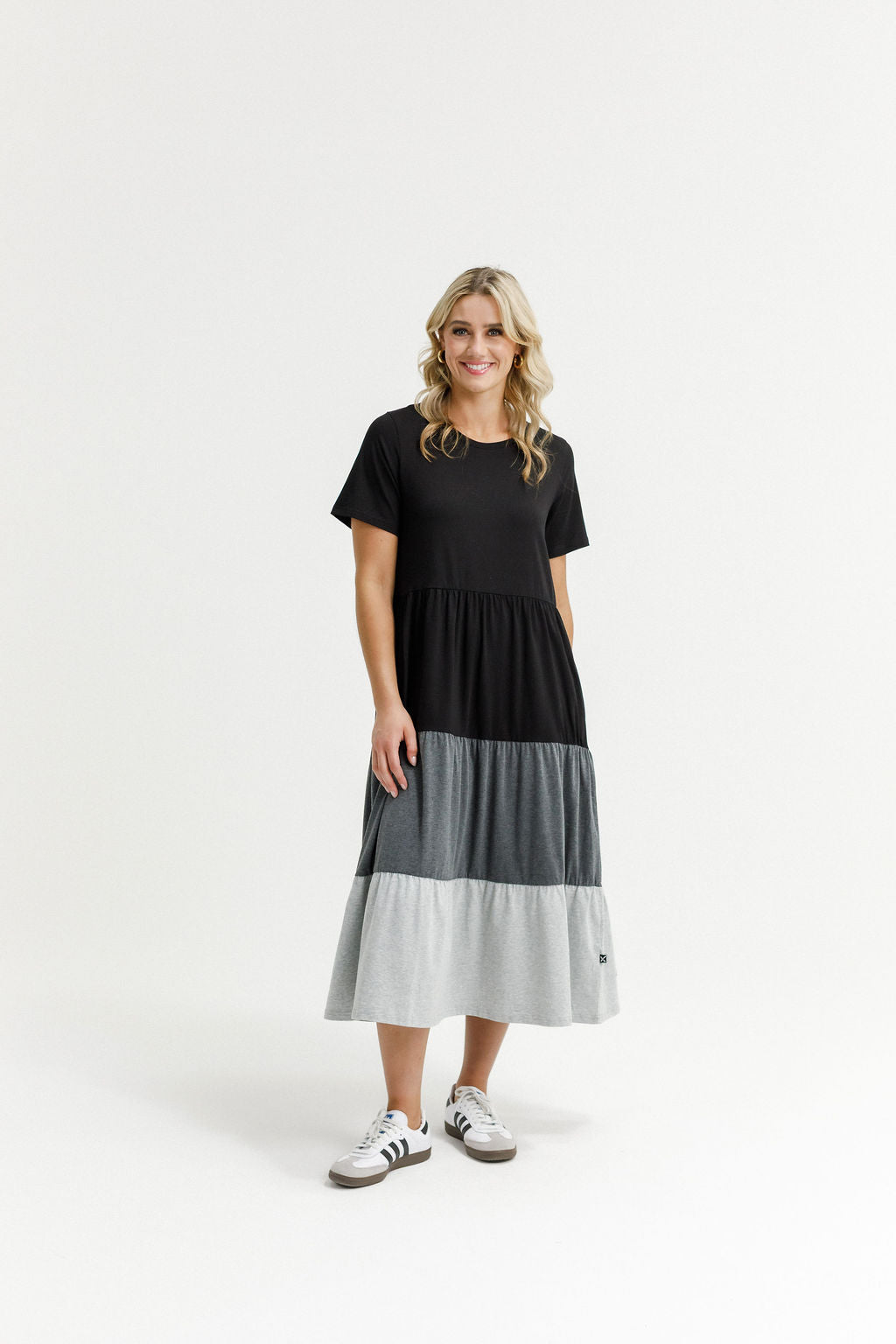 HOME - LEE_KENDALL DRESS BLACK/CHARCOAL/GREY _ KENDALL DRESS BLACK/CHARCOAL/GREY _ Ebony Boutique NZ