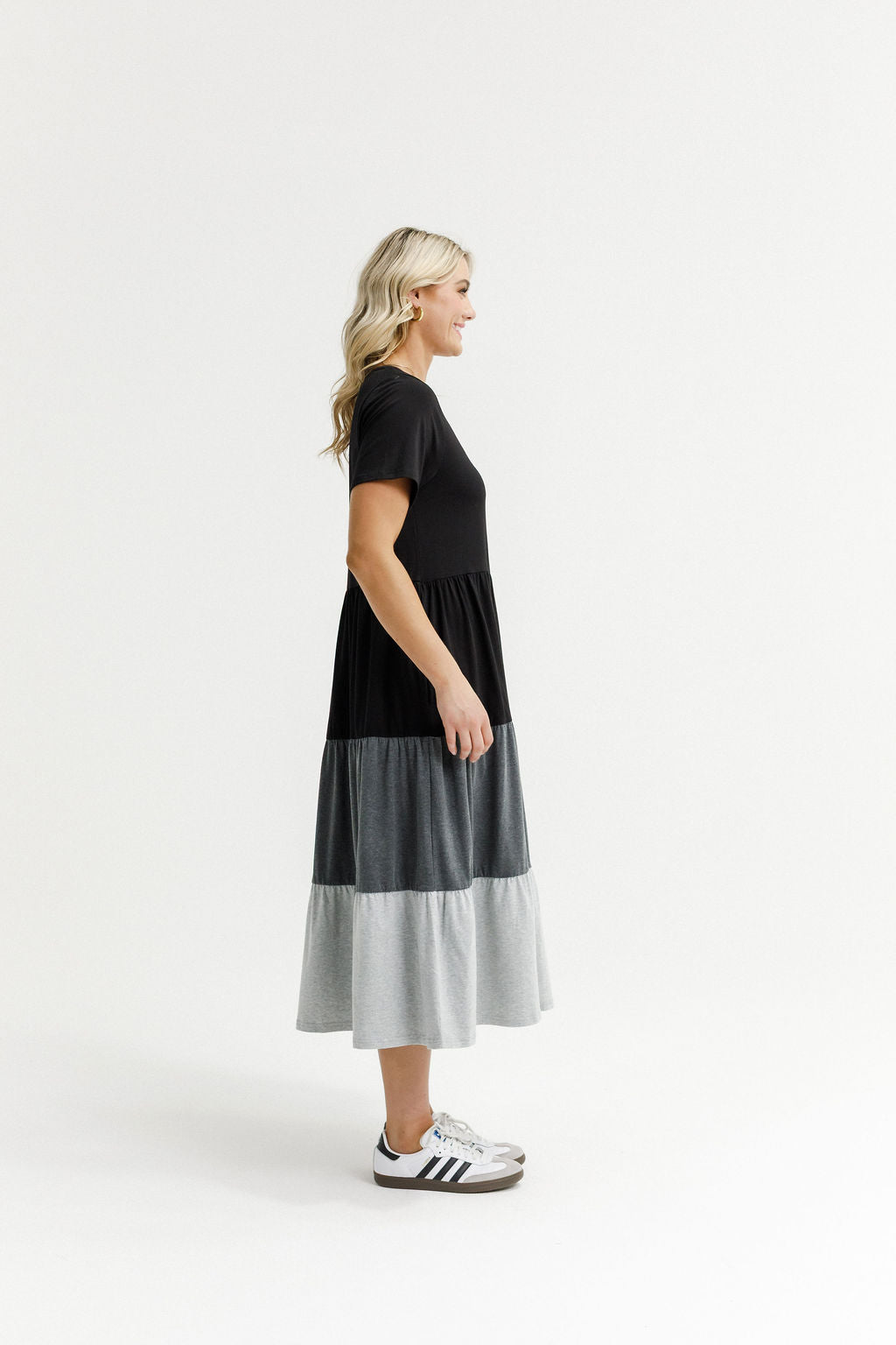HOME - LEE_KENDALL DRESS BLACK/CHARCOAL/GREY _ KENDALL DRESS BLACK/CHARCOAL/GREY _ Ebony Boutique NZ