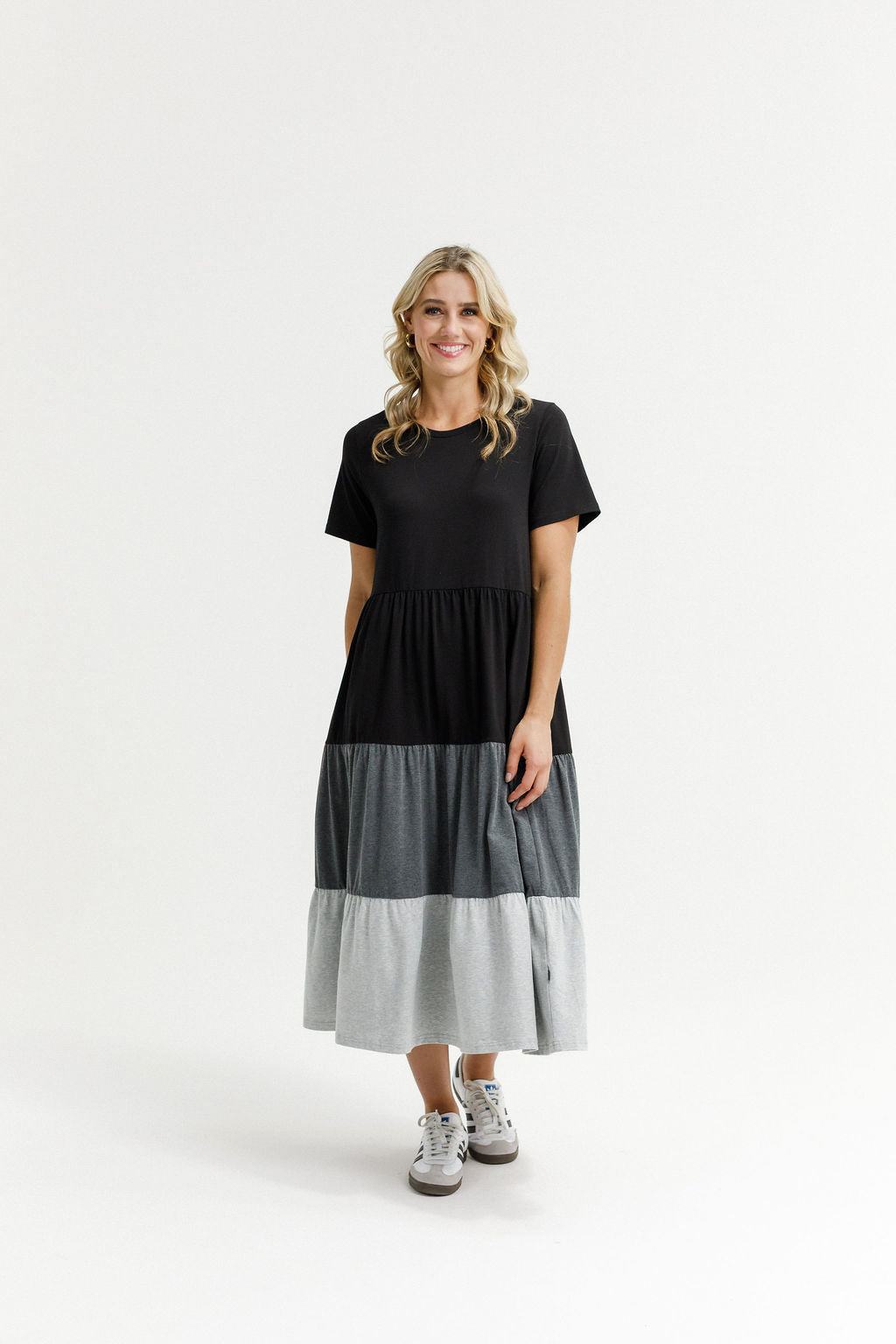 HOME - LEE_KENDALL DRESS BLACK/CHARCOAL/GREY _ KENDALL DRESS BLACK/CHARCOAL/GREY _ Ebony Boutique NZ