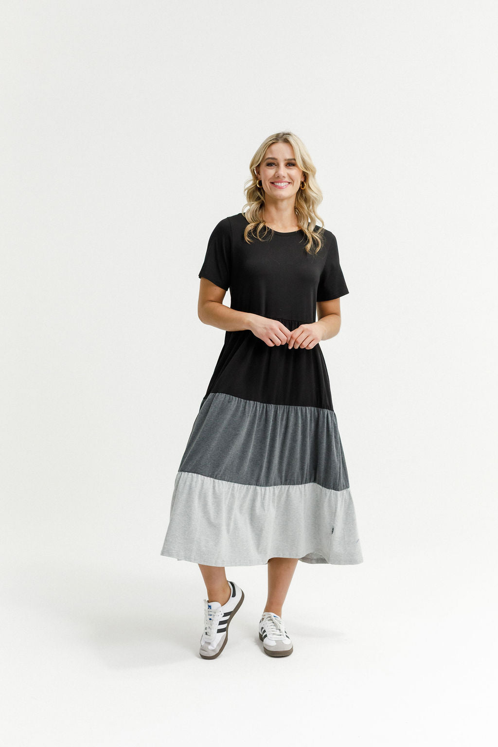 HOME - LEE_KENDALL DRESS BLACK/CHARCOAL/GREY _ KENDALL DRESS BLACK/CHARCOAL/GREY _ Ebony Boutique NZ