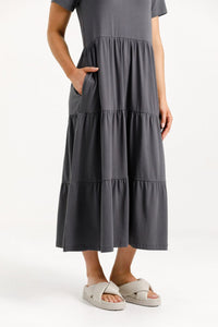 HOME LEE_KENDALL DRESS GRAPHITE _ KENDALL DRESS GRAPHITE _ Ebony Boutique NZ