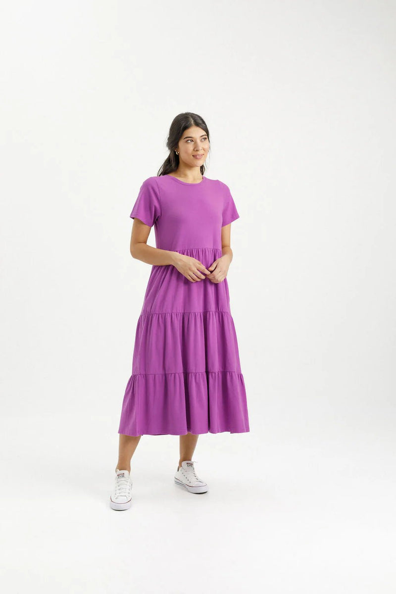 HOME LEE_KENDALL DRESS SHORT SLEEVE ORCHID _ KENDALL DRESS SHORT SLEEVE ORCHID _ Ebony Boutique NZ