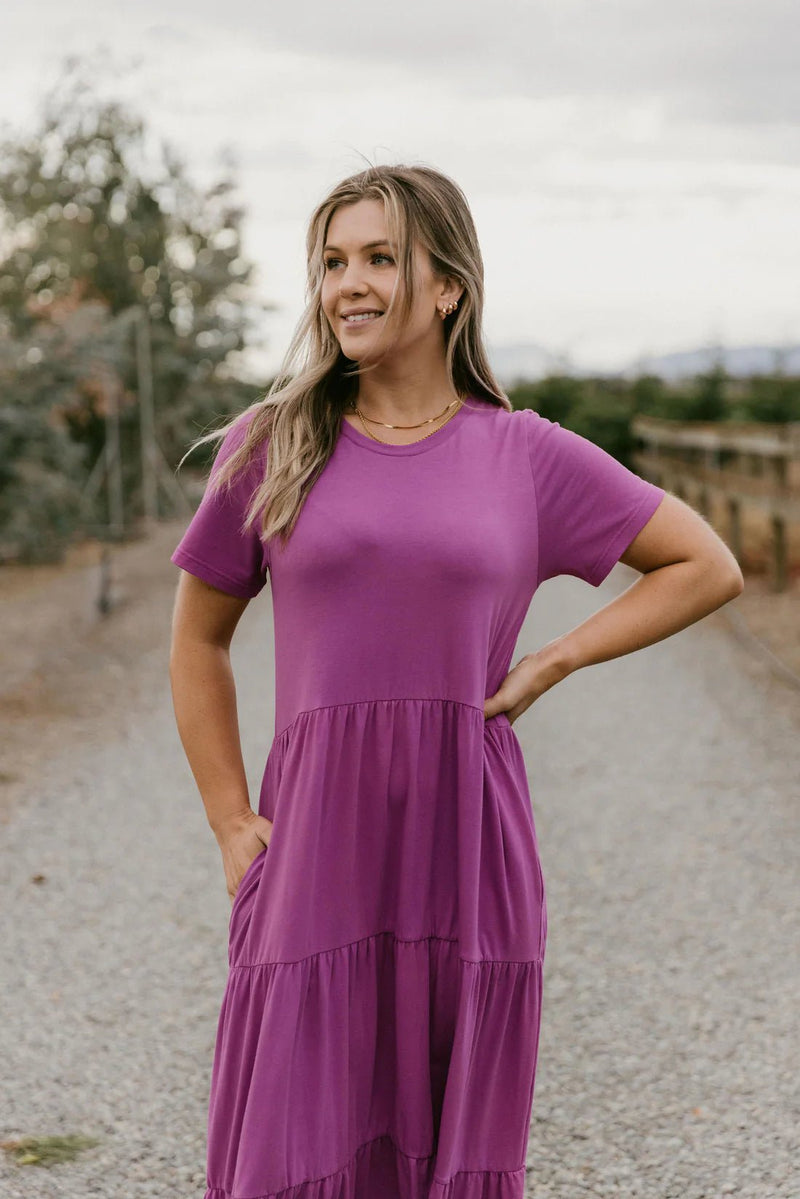 HOME LEE_KENDALL DRESS SHORT SLEEVE ORCHID _ KENDALL DRESS SHORT SLEEVE ORCHID _ Ebony Boutique NZ