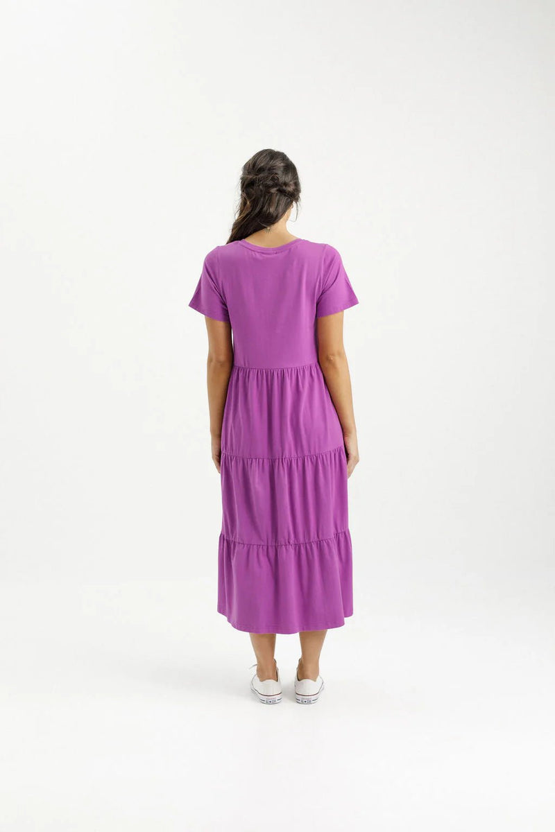 HOME LEE_KENDALL DRESS SHORT SLEEVE ORCHID _ KENDALL DRESS SHORT SLEEVE ORCHID _ Ebony Boutique NZ