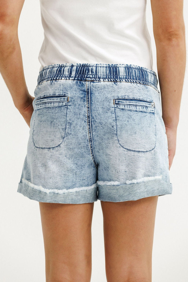 HOME - LEE_LAGOON DENIM CUT OFFS SNOW WASH _ LAGOON DENIM CUT OFFS SNOW WASH _ Ebony Boutique NZ