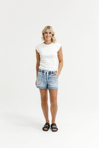 HOME - LEE_LAGOON DENIM CUT OFFS SNOW WASH _ LAGOON DENIM CUT OFFS SNOW WASH _ Ebony Boutique NZ