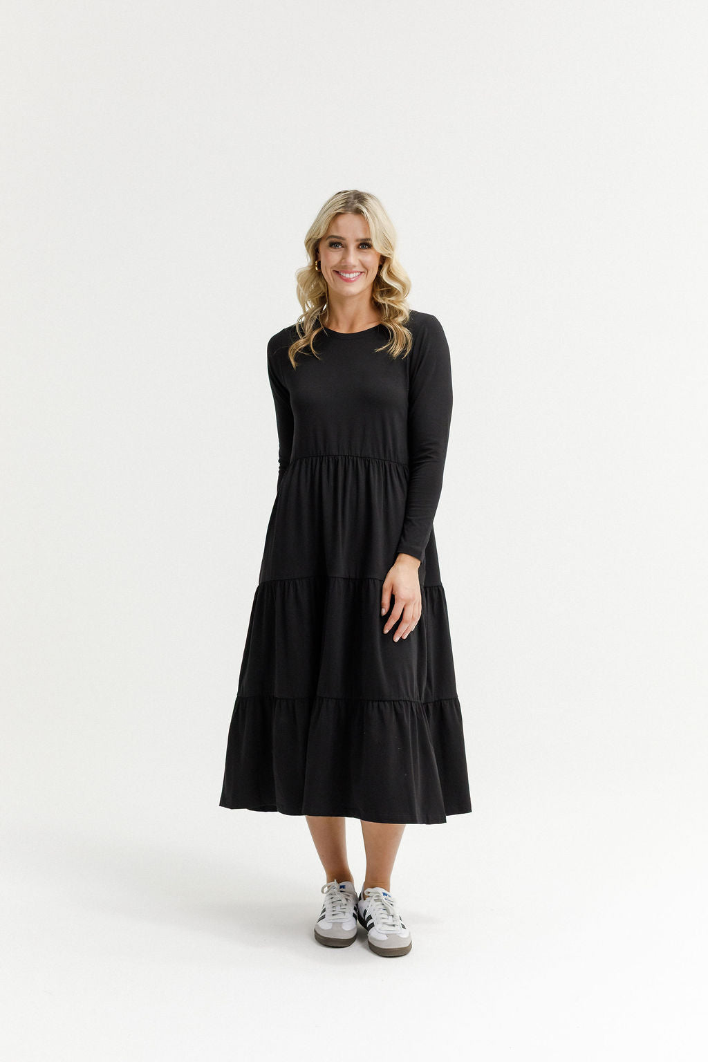 LONG SLEEVE KENDALL DRESS BLACK_by_HOME - LEE_women's_in_New Zealand_ LONG SLEEVE KENDALL DRESS BLACK _