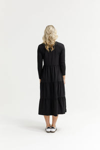 LONG SLEEVE KENDALL DRESS BLACK_by_HOME - LEE_women's_in_New Zealand_ LONG SLEEVE KENDALL DRESS BLACK _