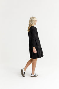 HOME - LEE_LONG SLEEVE KYLIE DRESS - BLACK _ LONG SLEEVE KYLIE DRESS - BLACK _ Ebony Boutique NZ