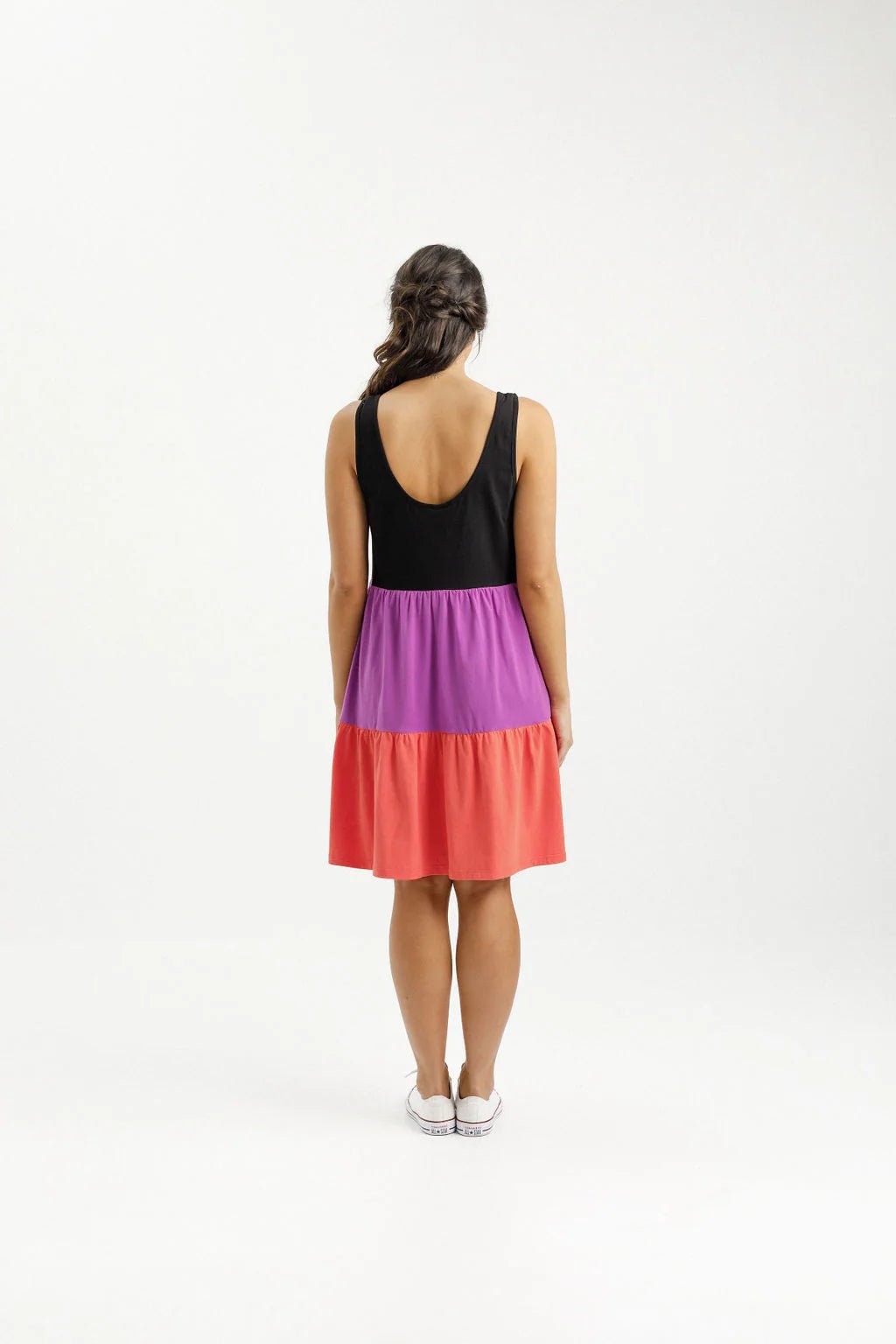 HOME LEE_MISCHA DRESS BLACK/ORCHID/BERRY _ MISCHA DRESS BLACK/ORCHID/BERRY _ Ebony Boutique NZ