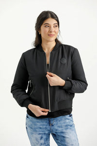 HOME LEE_WYLD BOMBER JACKET BLACK _ WYLD BOMBER JACKET BLACK _ Ebony Boutique NZ