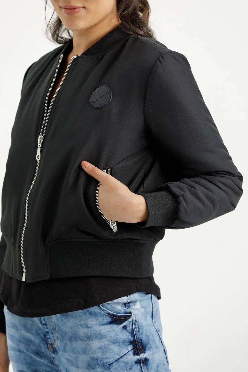 HOME LEE_WYLD BOMBER JACKET BLACK _ WYLD BOMBER JACKET BLACK _ Ebony Boutique NZ