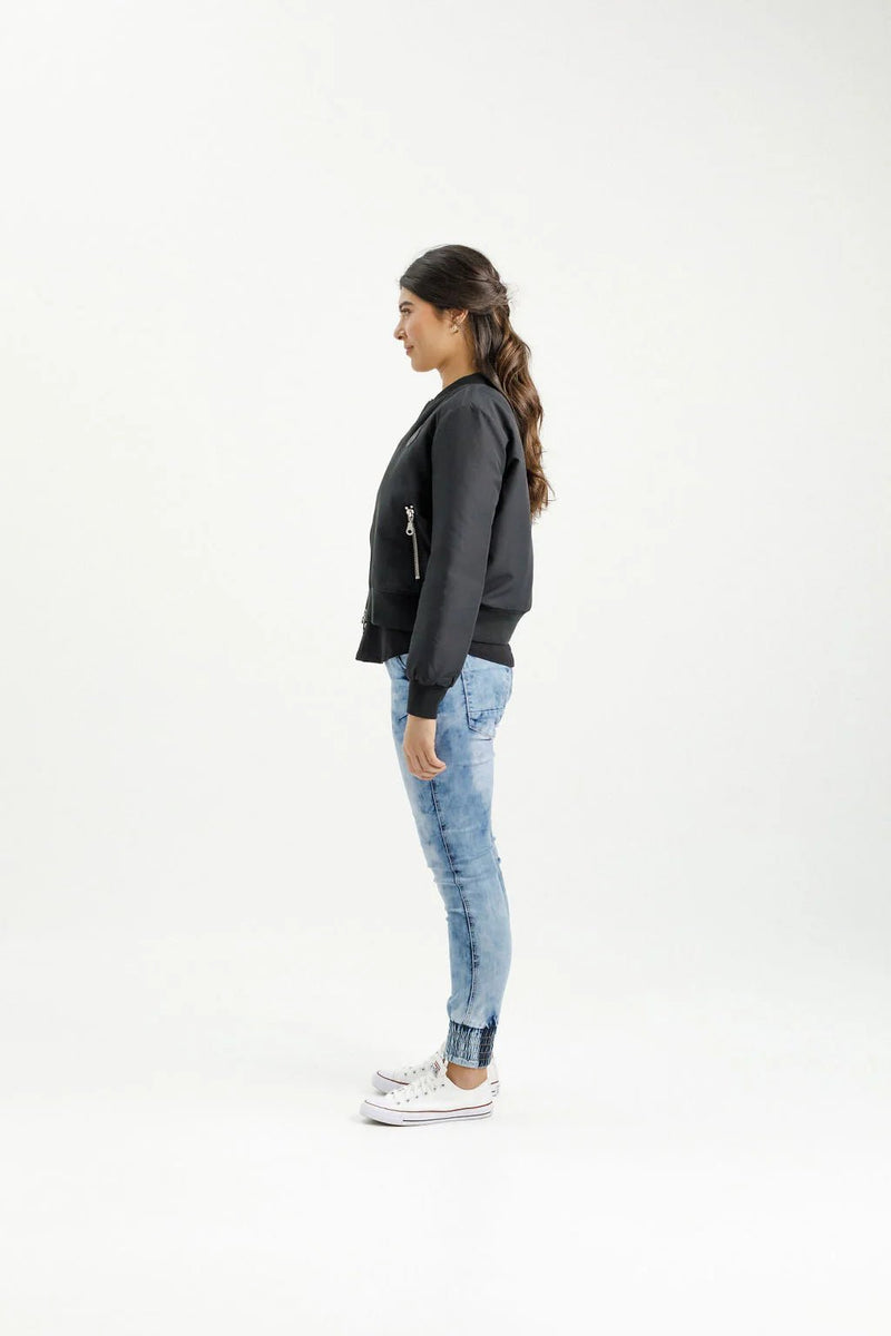 HOME LEE_WYLD BOMBER JACKET BLACK _ WYLD BOMBER JACKET BLACK _ Ebony Boutique NZ