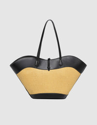 MALTA TOTE BAG RAFFIA / BLACK