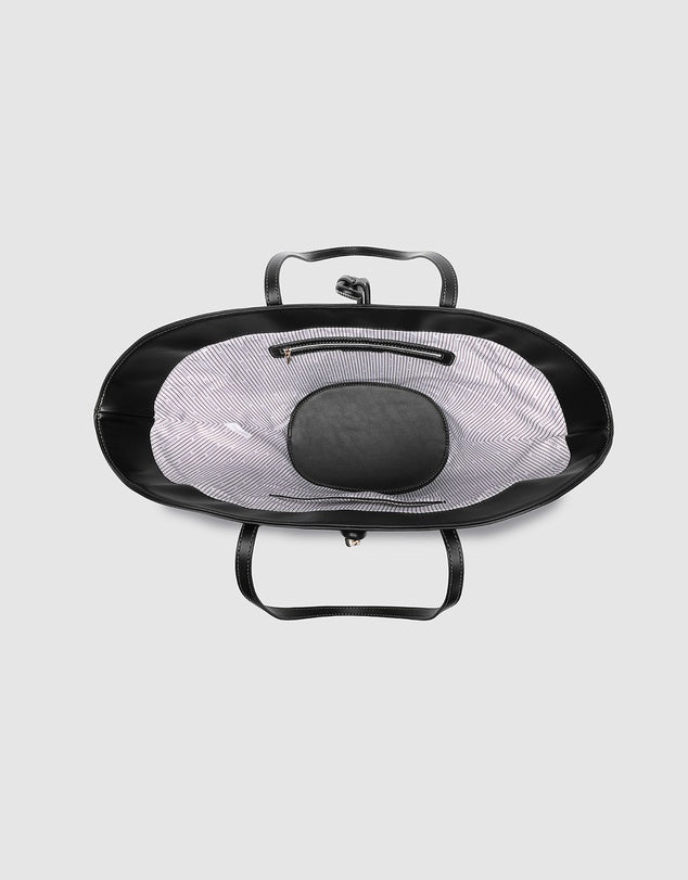 MALTA TOTE BAG RAFFIA / BLACK