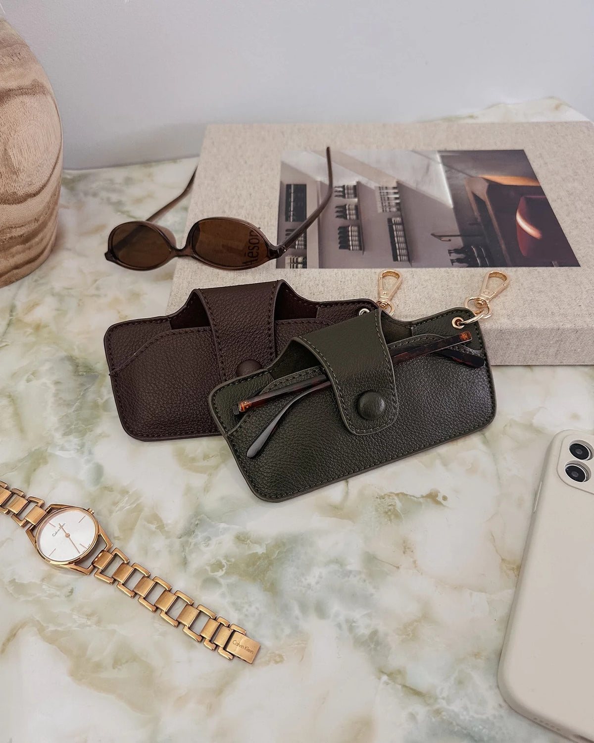 SKITTLE SUNGLASSES CASE OLIVE