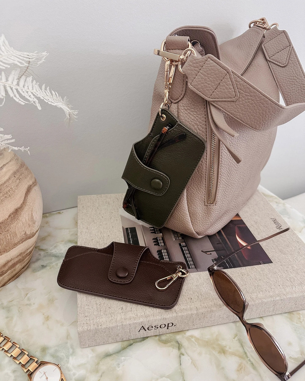 SKITTLE SUNGLASSES CASE OLIVE