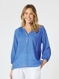 MYKONOS CHECK SHIRT SARDINIA BLUE