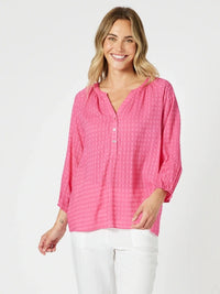 MYKONOS CHECK SHIRT PEONY