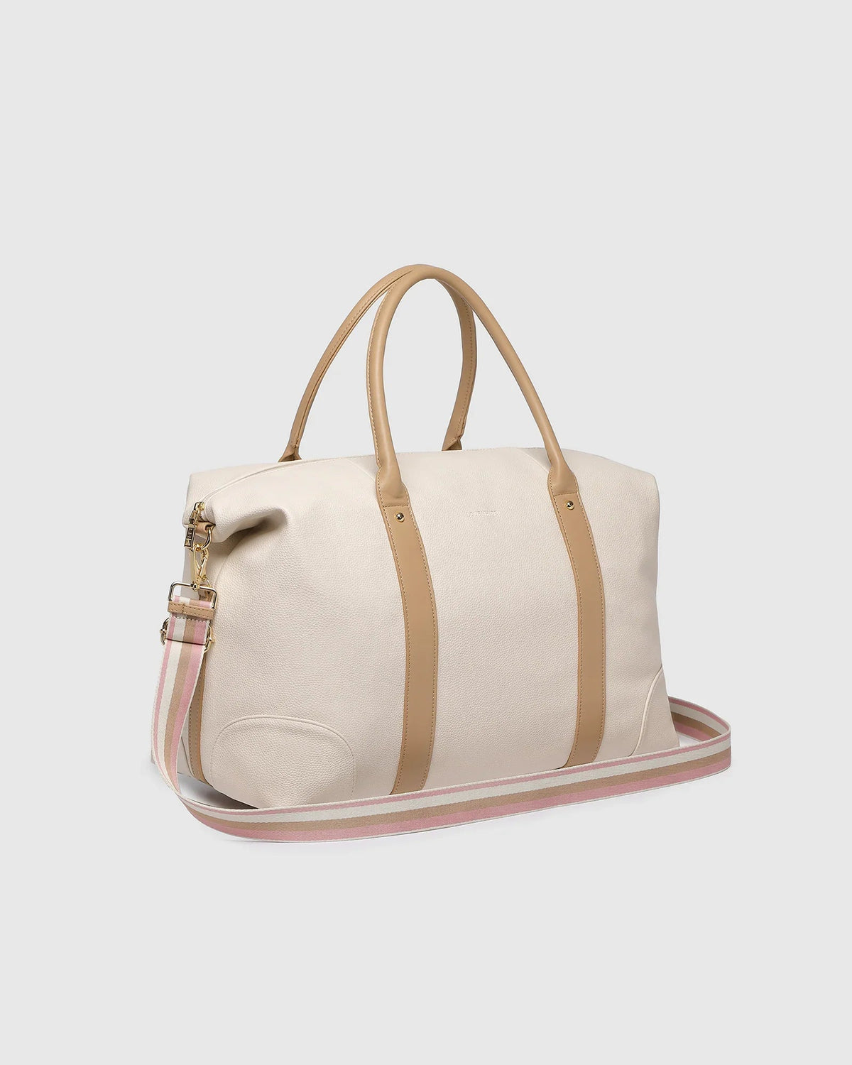 LOUENHIDE_ALEXIS STRIPE WEEKENDER BAG VANILLA _ ALEXIS STRIPE WEEKENDER BAG VANILLA _ Ebony Boutique NZ