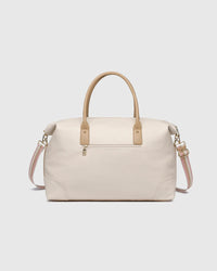 LOUENHIDE_ALEXIS STRIPE WEEKENDER BAG VANILLA _ ALEXIS STRIPE WEEKENDER BAG VANILLA _ Ebony Boutique NZ