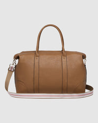 LOUENHIDE_ALEXIS WEEKENDER TRAVEL BAG CAMEL STRIPE STRAP _ ALEXIS WEEKENDER TRAVEL BAG CAMEL STRIPE STRAP _ Ebony Boutique NZ