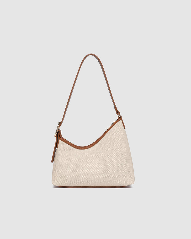 LOUENHIDE_AMELIA SHOULDER BAG CANVAS TAN _ AMELIA SHOULDER BAG CANVAS TAN _ Ebony Boutique NZ