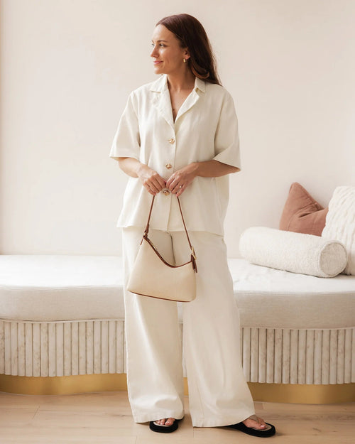 AMELIA SHOULDER BAG CANVAS TAN_by_LOUENHIDE_women's_in_New Zealand_ AMELIA SHOULDER BAG CANVAS TAN _