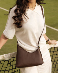LOUENHIDE_AMELIA SHOULDER BAG CHOCOLATE _ AMELIA SHOULDER BAG CHOCOLATE _ Ebony Boutique NZ