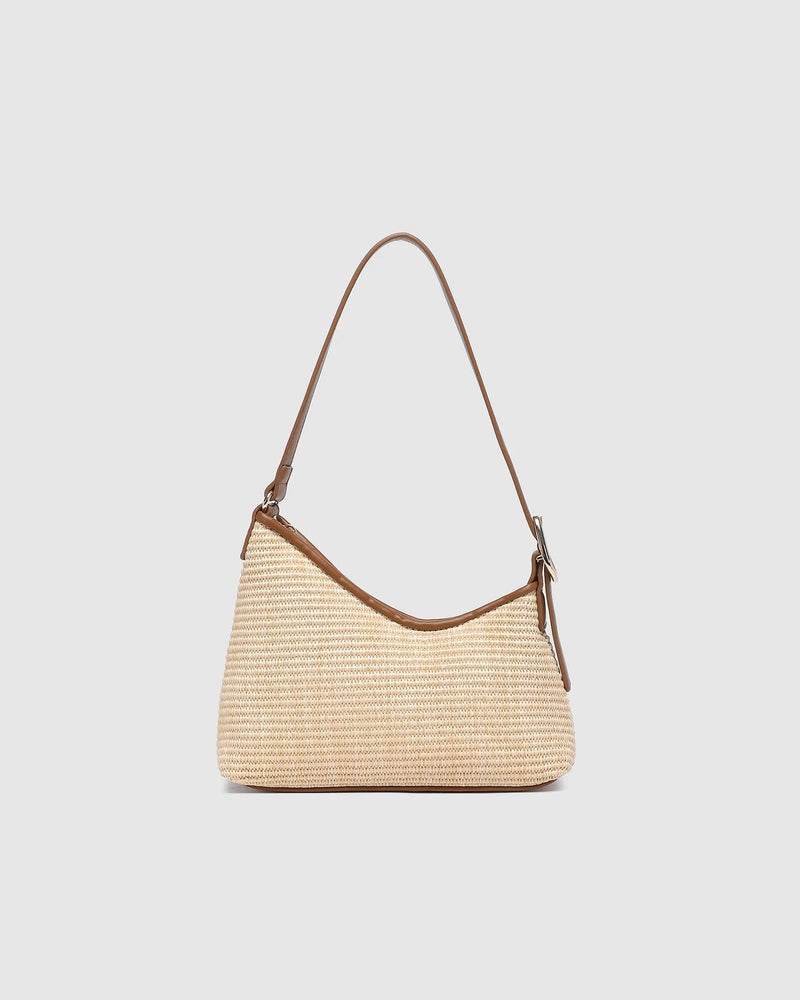LOUENHIDE_AMELIA SHOULDER BAG RAFFIA TAN _ AMELIA SHOULDER BAG RAFFIA TAN _ Ebony Boutique NZ