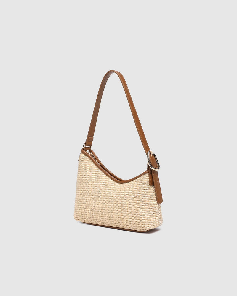 LOUENHIDE_AMELIA SHOULDER BAG RAFFIA TAN _ AMELIA SHOULDER BAG RAFFIA TAN _ Ebony Boutique NZ