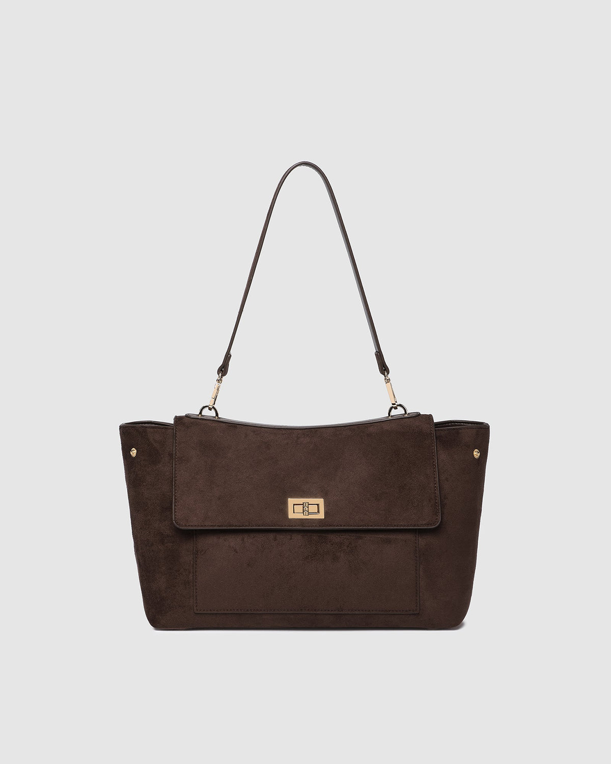 ARDEN SUEDETTE SHOULDER BAG CHOCOLATE_by_LOUENHIDE_women's_in_New Zealand_ ARDEN SUEDETTE SHOULDER BAG CHOCOLATE _