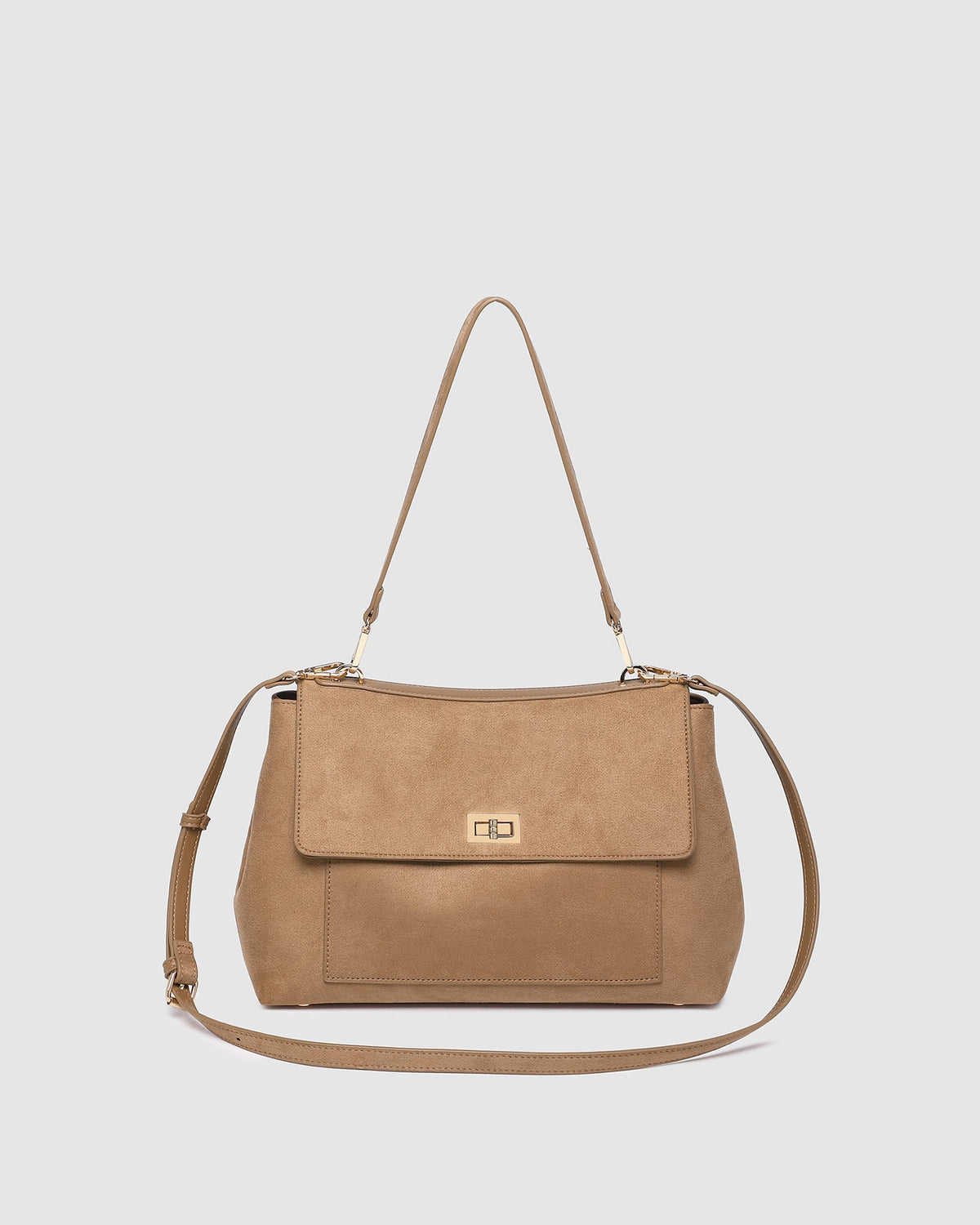 ARDEN SUEDETTE SHOULDER BAG HONEY_by_LOUENHIDE_women's_in_New Zealand_ ARDEN SUEDETTE SHOULDER BAG HONEY _
