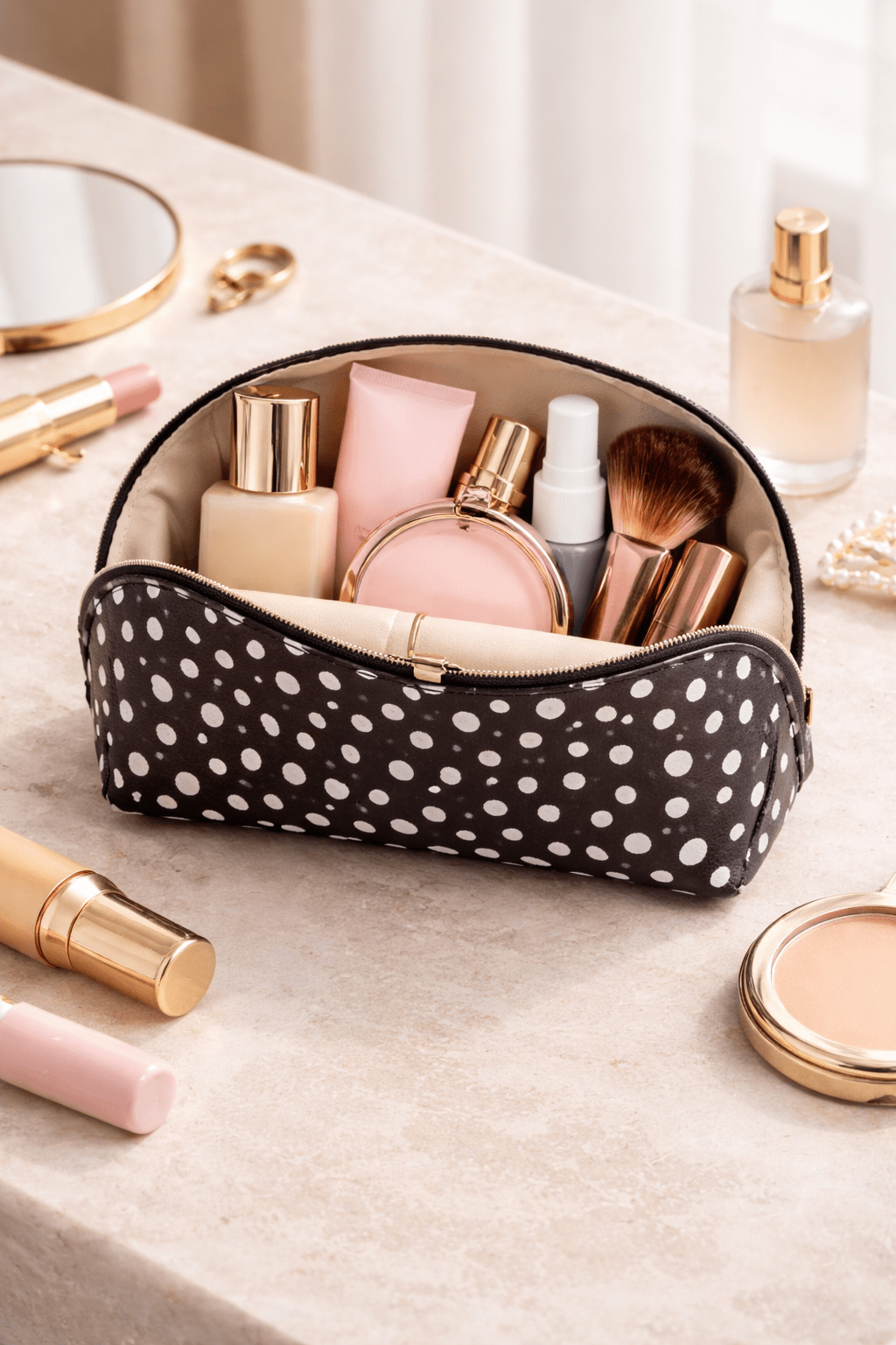 LOUENHIDE_BABY NANCY COSMETIC BAG RAINDROP CHOCOLATE _ BABY NANCY COSMETIC BAG RAINDROP CHOCOLATE _ Ebony Boutique NZ