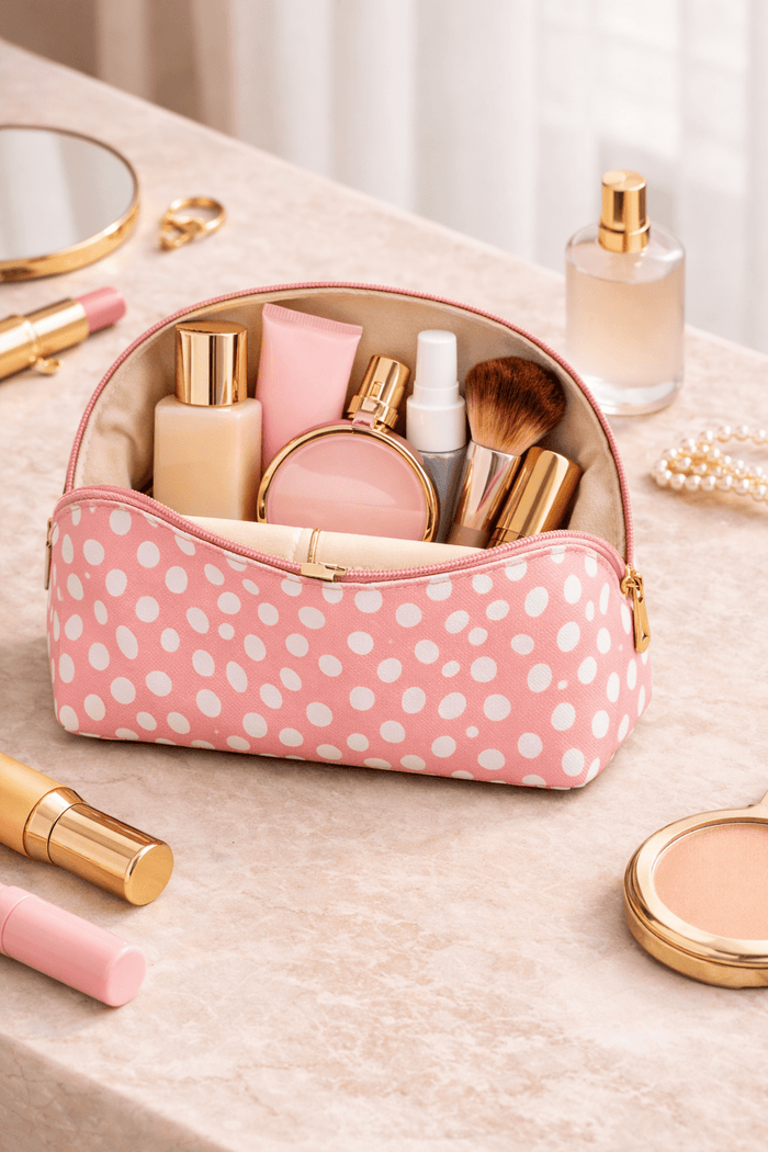 LOUENHIDE_BABY NANCY COSMETIC BAG RAINDROP PINK _ BABY NANCY COSMETIC BAG RAINDROP PINK _ Ebony Boutique NZ