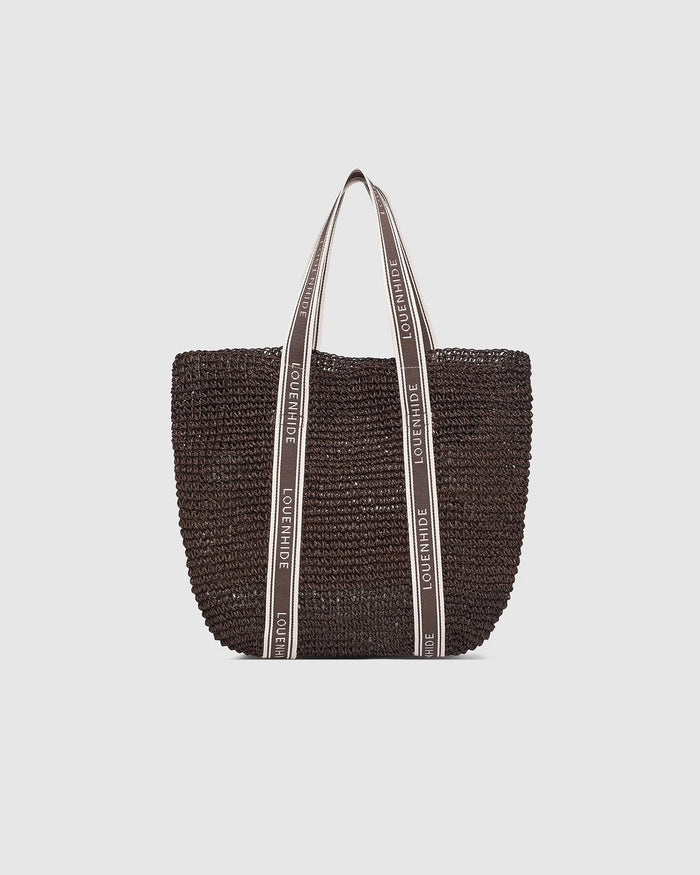 LOUENHIDE_BALI BEACH BAG CHOCOLATE _ BALI BEACH BAG CHOCOLATE _ Ebony Boutique NZ