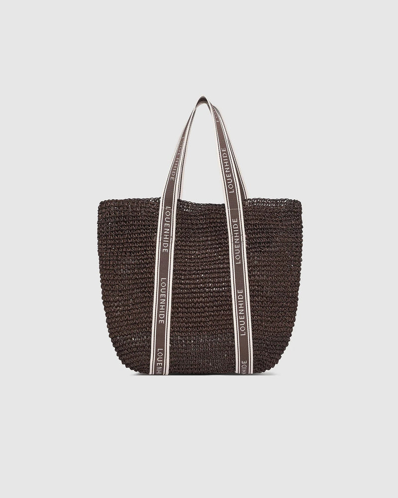 LOUENHIDE_BALI BEACH BAG CHOCOLATE _ BALI BEACH BAG CHOCOLATE _ Ebony Boutique NZ