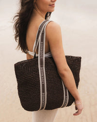 LOUENHIDE_BALI BEACH BAG CHOCOLATE _ BALI BEACH BAG CHOCOLATE _ Ebony Boutique NZ