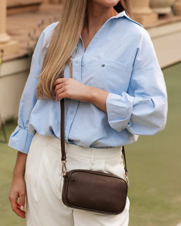 BIANCA CROSSBODY BAG CHOCOLATE_by_LOUENHIDE_women's_in_New Zealand_ BIANCA CROSSBODY BAG CHOCOLATE _