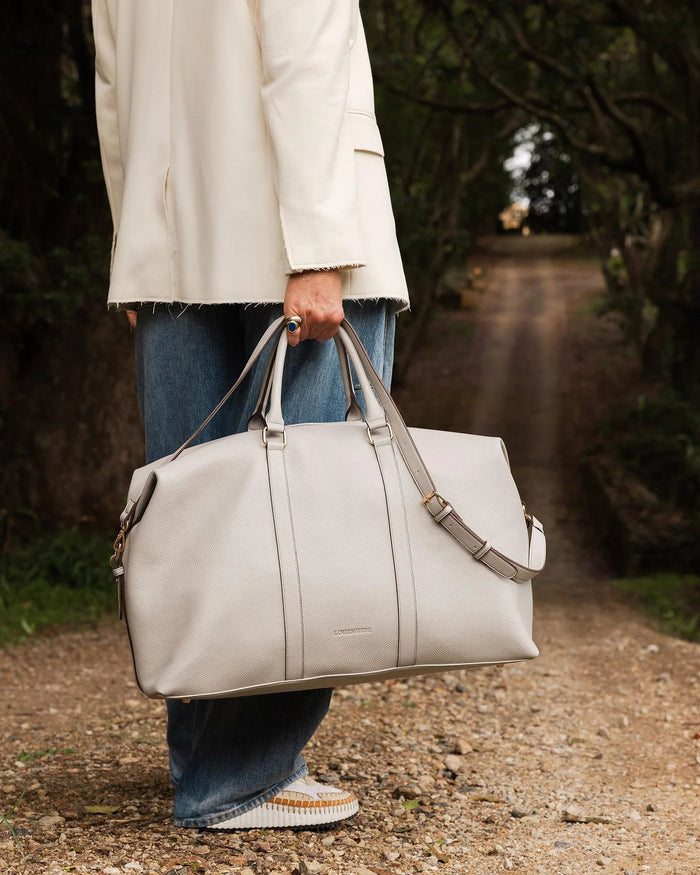 LOUENHIDE_BOSTON WEEKENDER BAG LIGHT GREY _ BOSTON WEEKENDER BAG LIGHT GREY _ Ebony Boutique NZ