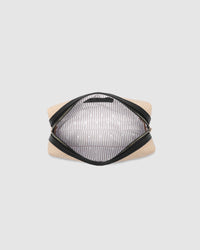 LOUENHIDE_BRIANNA MAKEUP BAG NATURAL BLACK _ BRIANNA MAKEUP BAG NATURAL BLACK _ Ebony Boutique NZ