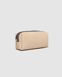 LOUENHIDE_BRIANNA MAKEUP BAG NATURAL CHOCOLATE _ BRIANNA MAKEUP BAG NATURAL CHOCOLATE _ Ebony Boutique NZ