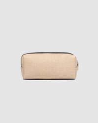 LOUENHIDE_BRIANNA MAKEUP BAG NATURAL CHOCOLATE _ BRIANNA MAKEUP BAG NATURAL CHOCOLATE _ Ebony Boutique NZ
