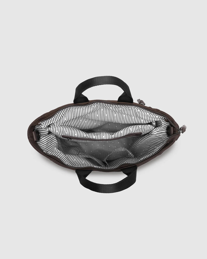 LOUENHIDE_BRONX NYLON BACKPACK CHOCOLATE _ BRONX NYLON BACKPACK CHOCOLATE _ Ebony Boutique NZ