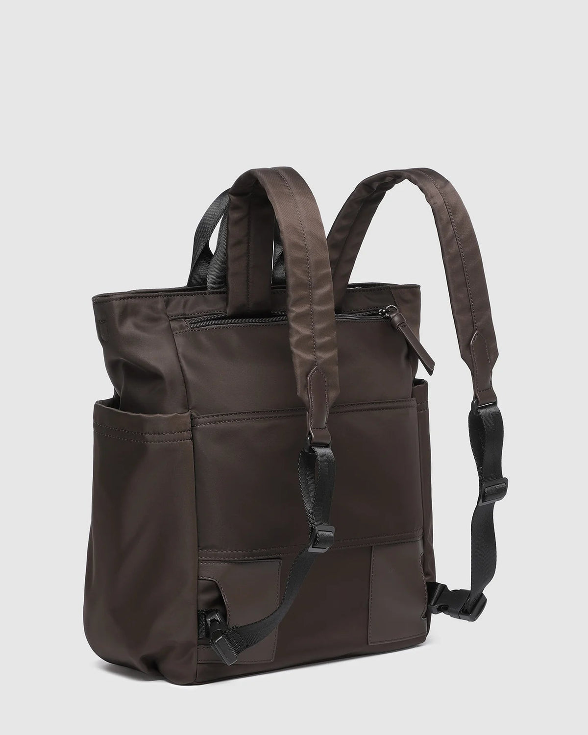 LOUENHIDE_BRONX NYLON BACKPACK CHOCOLATE _ BRONX NYLON BACKPACK CHOCOLATE _ Ebony Boutique NZ