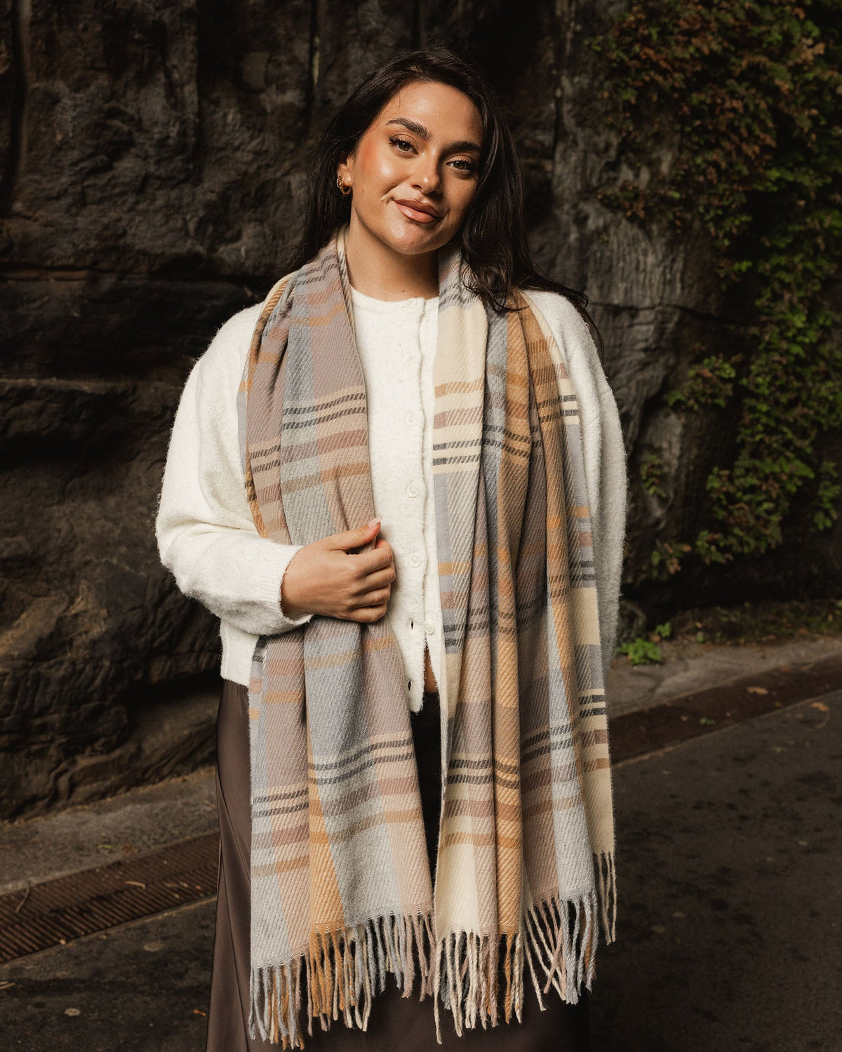 CHESTER SCARF HONEY_by_LOUENHIDE_women's_in_New Zealand_ CHESTER SCARF HONEY _