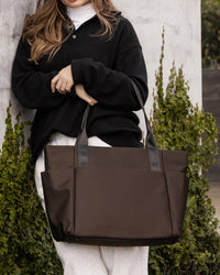 LOUENHIDE_CHICAGO TOTE BAG CHOCOLATE _ CHICAGO TOTE BAG CHOCOLATE _ Ebony Boutique NZ