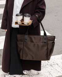 LOUENHIDE_CHICAGO TOTE BAG CHOCOLATE _ CHICAGO TOTE BAG CHOCOLATE _ Ebony Boutique NZ