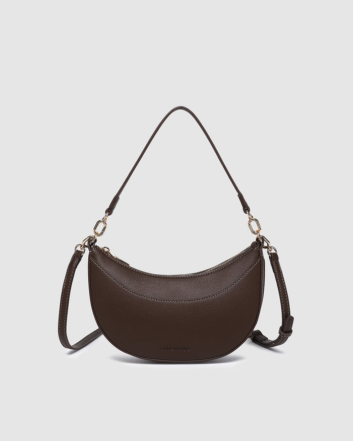 CLAUDIA SHOULDER BAG CHOCOLATE_by_LOUENHIDE_women's_in_New Zealand_ CLAUDIA SHOULDER BAG CHOCOLATE _